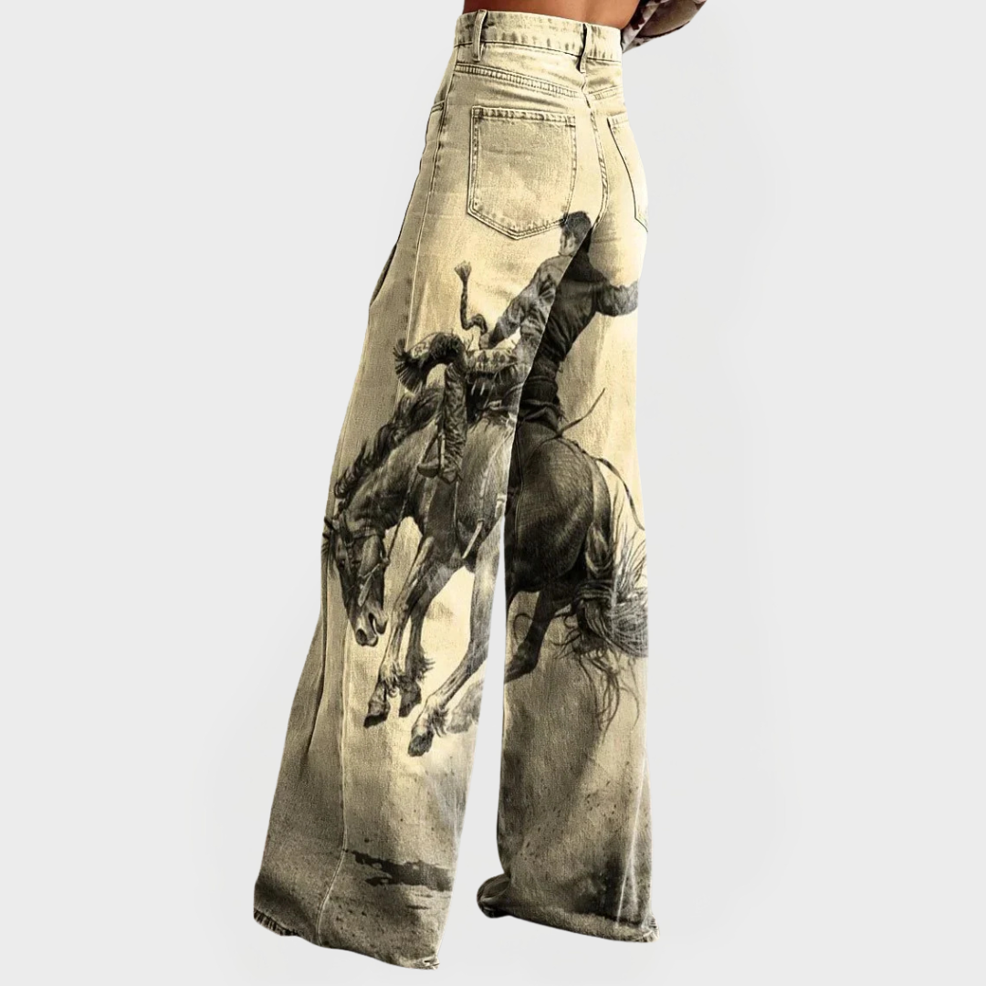 Alice Fermier Western Sofisticat cu Pantaloni Largi
