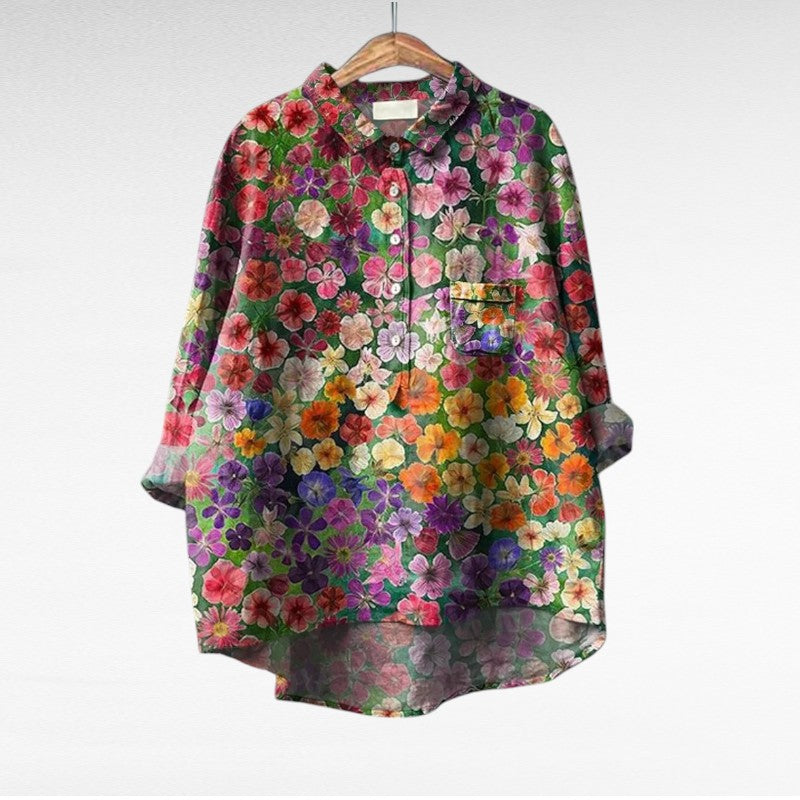 Thérèse | Bluză Elegantă din Pânză pentru Vară
